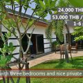 E Holiday house for rent at the beach in Rayong, with 3 bedrooms, 2 common pools