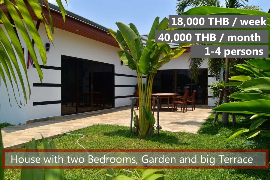 E Rent a family house with garden and terrace in Rayong
